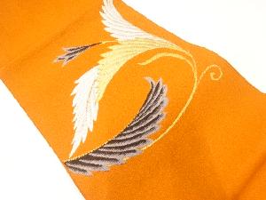 葉模様織出し名古屋帯